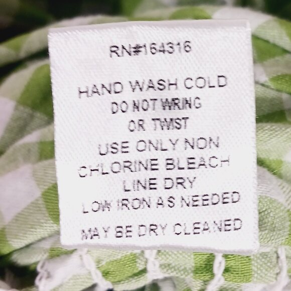 Mimosa, Crop Top,  Green/White Gingham Check, Puffy Sleeves, Small Western Style - Picture 13 of 13